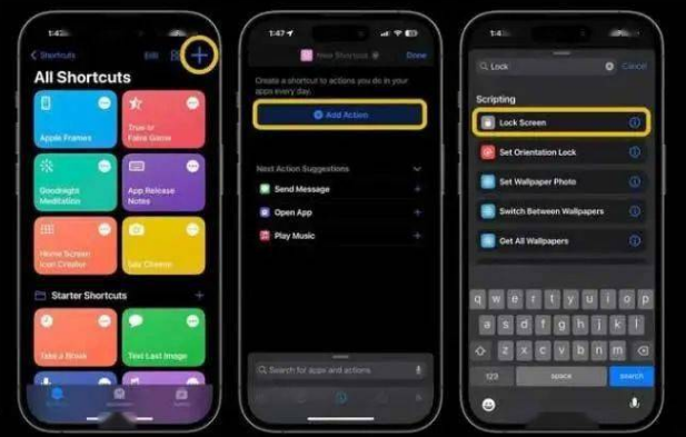 南皮苹果14锁屏维修店分享iPhone14升级iOS16.4后如何创建锁屏快捷方式 